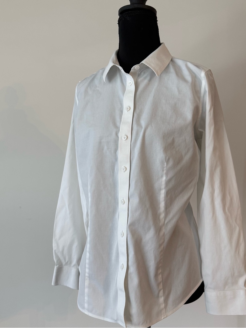 Talbots White Long-Sleeve Dress Shirt